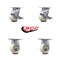 Service Caster 4 Inch Nylon Caster Set with Roller Bearings 2 Brakes 2 Rigid SCC-30CS420-NYR-TLB-2-R-2 - alternate 6